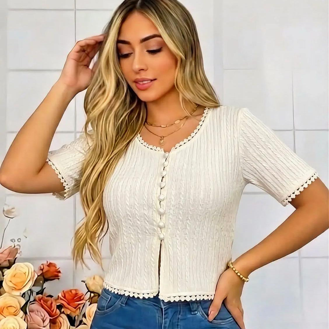 Blusa en tejido de punto