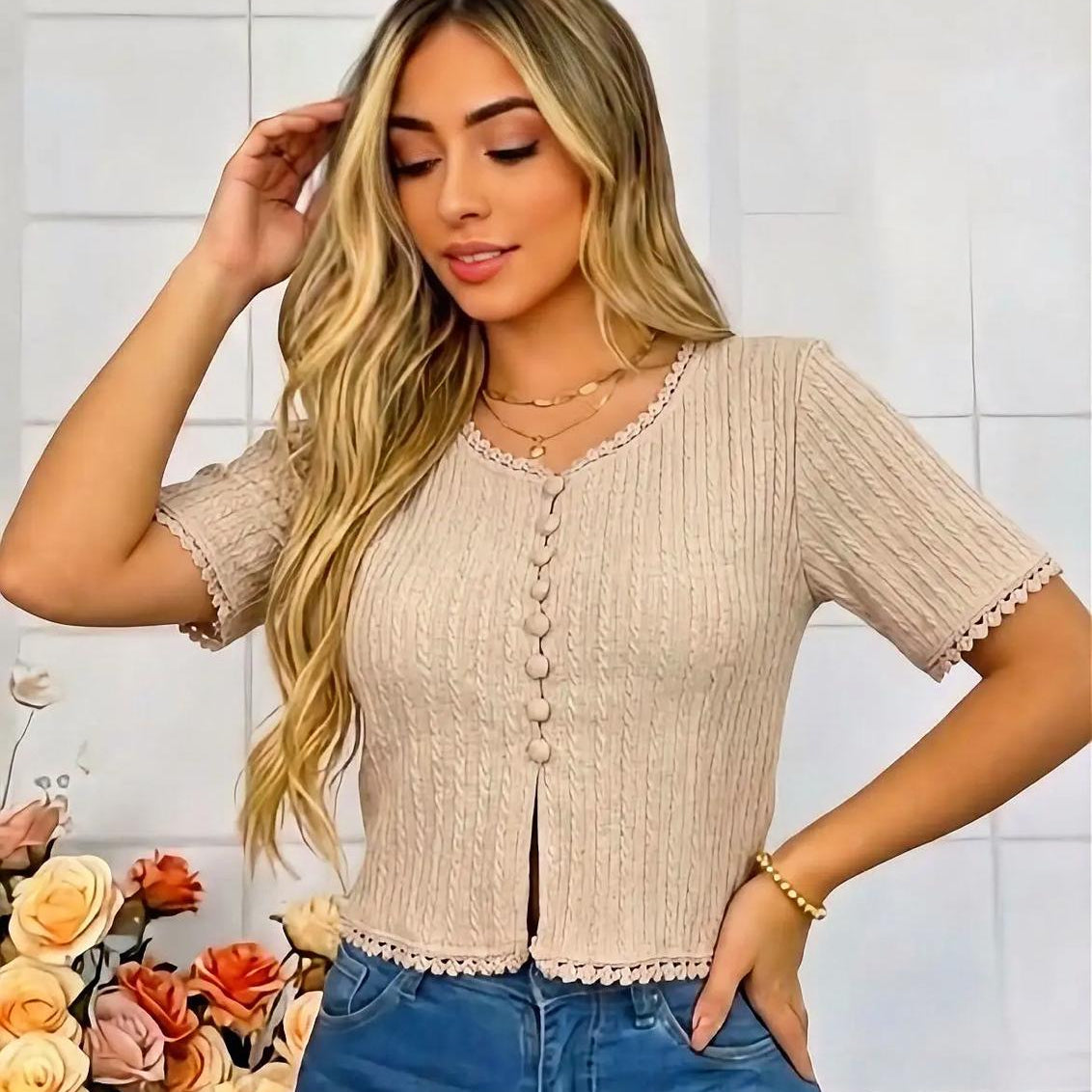 Blusa en tejido de punto