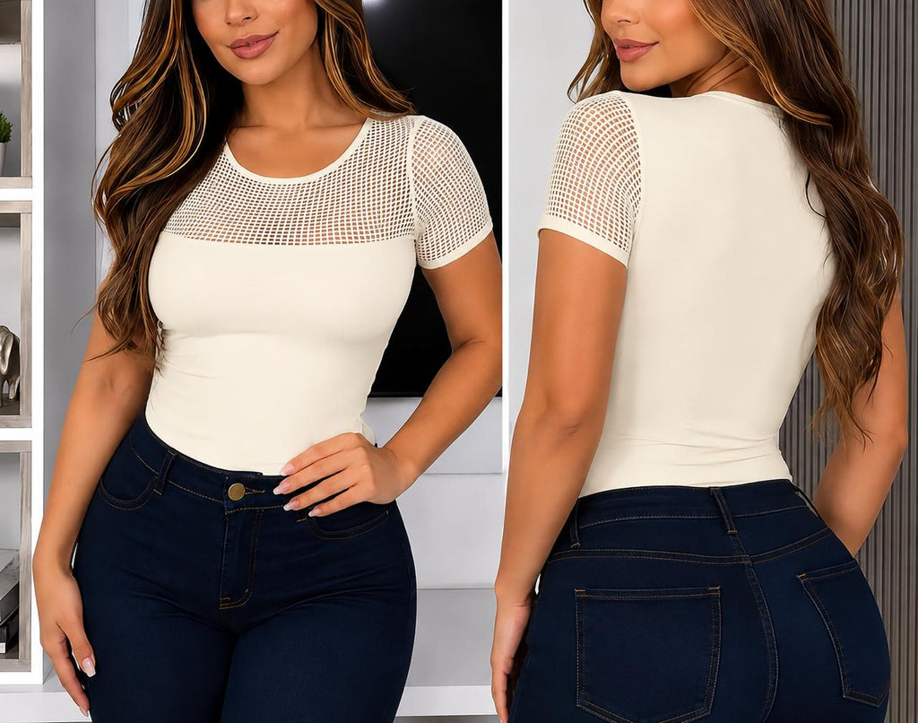 BLUSA CON MALLA