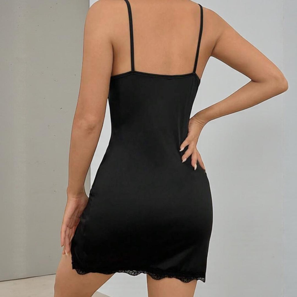 Camison Luciana con Encaje en Bordes Semitransaparente (Lencería)