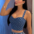 CROP TOP EN TELA JEAN - afrodita tienda